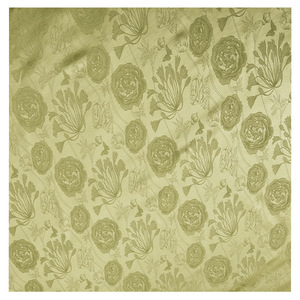 Tissu de soie Jacquard Satin 70% lin 30% soie <span class=keywords><strong>Vintage</strong></span> or clair grande branche tissu de soie lin mélangé - Product Image 2