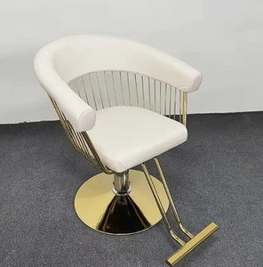 Sillón de Barbería Moderno, Hidráulico, Tapizado, con Estructura Metálica para Salón de Belleza - Product Image 4