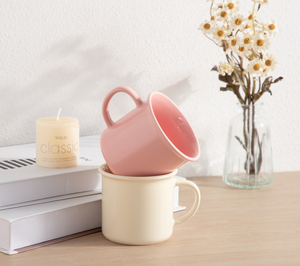 Taza de Café de Gres con Borde Enrollado en Tonos Pastel, Logotipo Personalizado, Regalo Promocional, Venta al por Mayor para Supermercados, Novedad 2026 - Product Image 3