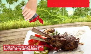 Salière et poivrière de Camping pique-nique en plein air cuisine voyage ensemble d'épices avec couvercles rouges distributeur de pot à épices hermétique - Product Image 2