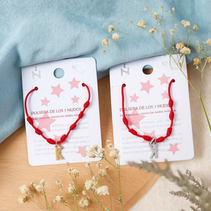 Bracciale in Acciaio Inossidabile con Sette Nodi e Ciondolo a Forma di Lettera K, Gioielli alla Moda - Product Image 2