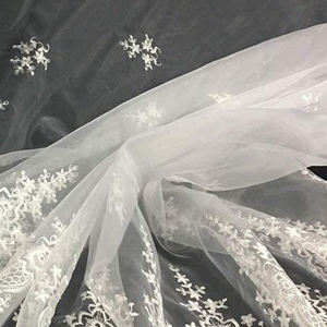 Tela de punto urdimbre con diseño personalizado, poliéster, estilo europeo, tul, malla de encaje, cortinas, tela transparente - Product Image 2
