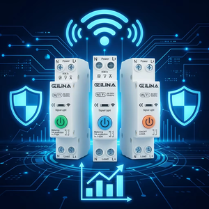 Moniteur <span class=keywords><strong>de</strong></span> consommation d'énergie monophasé 1P 63A 220V, interrupteur intelligent WiFi, disjoncteur, protection contre les surcharges et les courts-circuits, MCB - Product Image 4