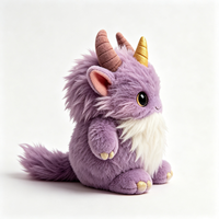 Peluche Monstre Fantaisie Violet Doux et Moelleux, Figurine Personnalisée, Créature de Dessin Animé, Vente en Gros, Jouet en Peluche Personnalisé