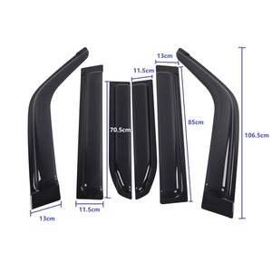 Wzxdauto Acrylic <b>Car</b> Door Rain Guard Wide for Land Cruiser 250 Darth Vader Visor <b>Deflector</b> for LC250 - Product Image 2