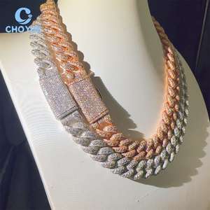 Miami Cuban Link 925 Sterling Silver VVS Moissanite Diamond 15MM <b>Iced</b> <b>Out</b> Cuban Link <b>Chain</b> Buss Down Hip Hop Jewelry Necklace - Product Image 4