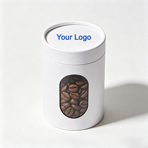 Caja de embalaje cilíndrica ecológica personalizada para té y café, tubo de papel, tubo de cartón redondo con ventana - Product Image 5
