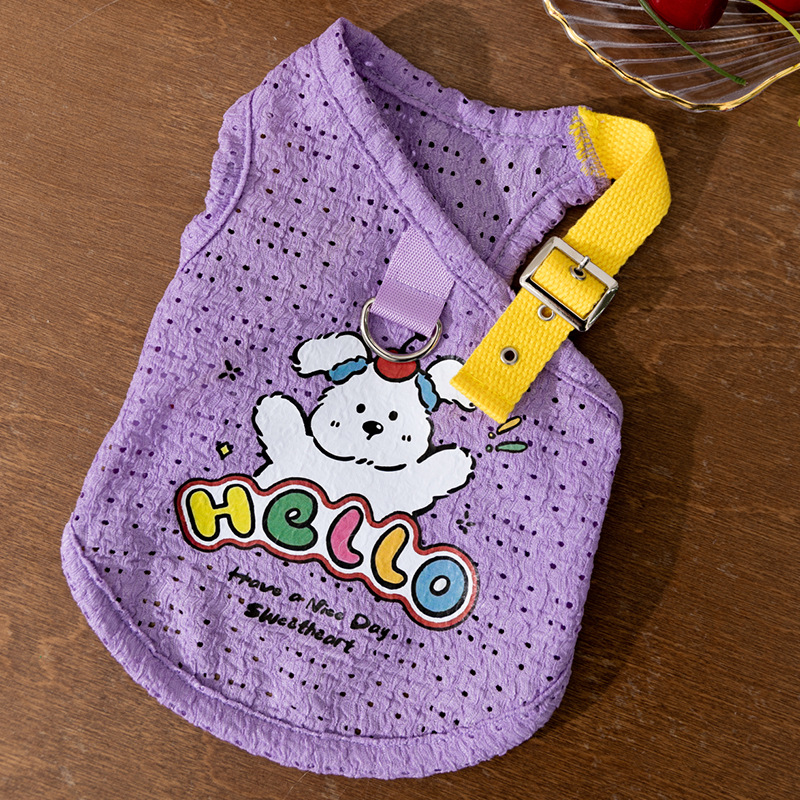 Purple shoulder strap puppy