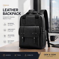 Sac à dos pour ordinateur portable en PU grande capacité personnalisé, antivol, fermeture éclair, design durable, étudiants, professionnels, étanche, voyage, sport