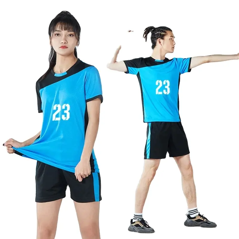 Nuevos uniformes de voleibol universitario, camiseta para hombre, camisetas sin mangas, camisetas de bádminton para mujer, conjunto de tenis de mesa, conjuntos de Fitness para correr en equipo