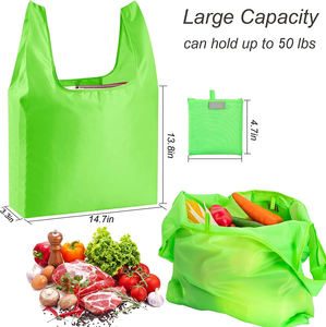 <span class=keywords><strong>Bolsa</strong></span> de la compra de <span class=keywords><strong>supermercado</strong></span> plegable de nailon <span class=keywords><strong>reutilizable</strong></span> personalizada al por mayor <span class=keywords><strong>bolsa</strong></span> de asas plegable de poliéster ecológica - Product Image 3