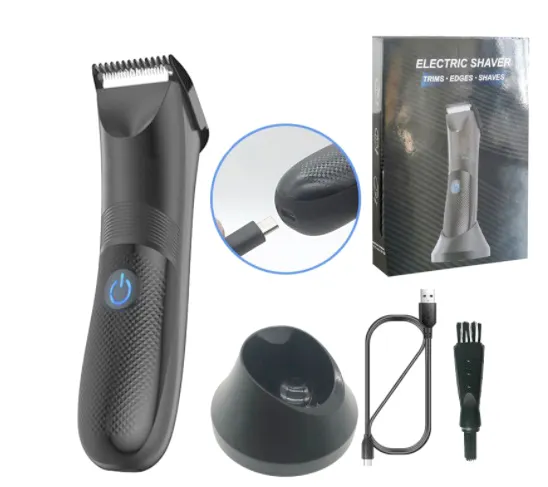 Waterproof Rechargeable Electric Hair Trimmer Professional Trimmer for Men Women Body Arm Waist Groin Hair Clipper