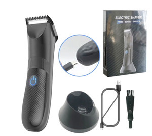 Waterproof Rechargeable Electric <strong>Hair</strong> <strong>Trimmer</strong> Professional <strong>Trimmer</strong> for <strong>Men</strong> Women <strong>Body</strong> Arm Waist Groin <strong>Hair</strong> Clipper Black Battery - Product Image 1