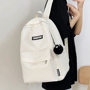 SharpCat <b>Backpack</b> White Large Capacity <b>Lightweight</b> School Education For Girls Students - Product Image 1