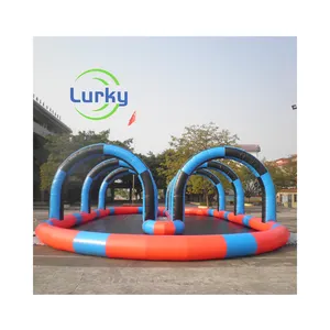 Custom Style 20x8 Meters Kids Go Karts Inflatable Race Track For Zorb Balls And Cars Fun From Sino Factory