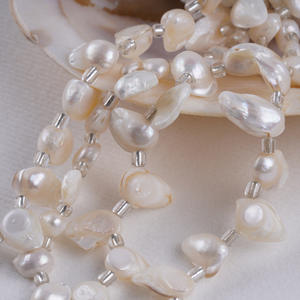 Perlas de Agua Dulce Naturales Zhuji de 18 cm, 11-12 mm, con Orificio para Hilo, Adhesivas, para Manualidades, Material Semiterminado - Product Image 2