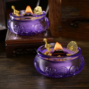 Vela Aromática Purple Qi East Coming Treasure Bowl, Adorno de Incienso de Estilo Antiguo, Fragancia Duradera para Dormitorio, Creativo - Product Image 1