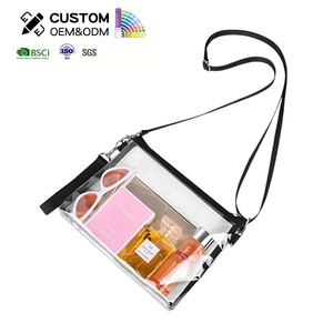 Kamcity Women's Fashionable <strong>Small</strong> Mini Crossbody Bag <strong>Black</strong> Transparent Purses <strong>Handbags</strong> Portable Lady Style with Nylon Lining - Product Image 1