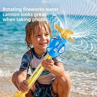 Pistolet à eau avion de dessin animé avec hélice rotative, lanceur d'eau extractible, jouet aquatique d'extérieur pour l'été, pour un plaisir rafraîchissant, personnalisable