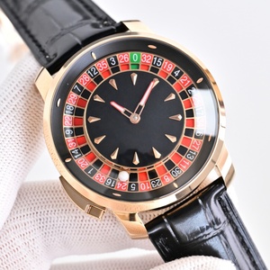 Montre de luxe mécanique pour homme, design jeu de casino, bracelet en alligator vert, boîtier en or rose 18 carats, modèle 2026, la plus vendue - Product Image 3