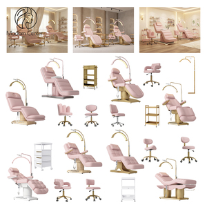 Cama de Estética Eléctrica Madam Center, Silla de <span class=keywords><strong>Spa</strong></span> Beige, Muebles para Clínica de Estética, Cama Facial Hidráulica - Product Image 1