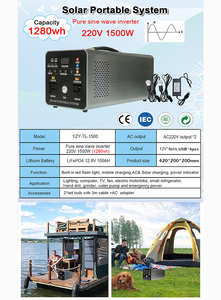 Giá tốt nhất 1500W hệ thống năng lượng mặt trời di động pin lithium cung cấp điện dự phòng cho nhà cắm trại du lịch với bảng điều khiển năng lượng mặt trời. - Product Image 5