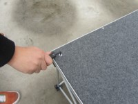 Scène mobile pliable en acier de qualité supérieure avec roues, scène modulaire réglable et portable pour mariage et spectacle
