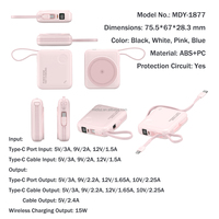 Batterie externe portable magnétique sans fil de poche OEM d'usine 10000mAh 22.5W à charge rapide pour iPhone 16Pro