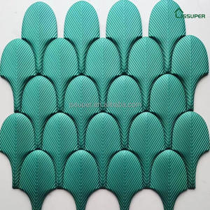 Tuile en ciment 3D tridimensionnelle UHPC, brique artisanale, brique personnalisée, mur de fond de café-restaurant, mosaïque, modèles de plumes - Product Image 5