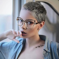 Nouvelles montures de lunettes tendance rétro œil-de-chat style Instagram, classiques européennes et américaines, décontractées et polyvalentes