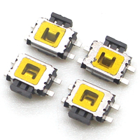 Interruptor táctil SMD de empuje lateral de 4.7*3.5mm, 4 pines, con base plana tipo Mid-Turtle y poste, para dispositivos electrónicos de consumo e industriales