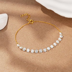 Pulsera de Cadena Simple en Forma de O con Circonita, Plata de Ley 925, Brillante y Elegante para Mujer, Marca CANNER - Product Image 3