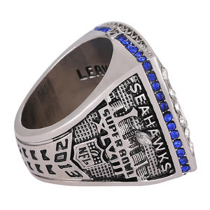 Bague des <span class=keywords><strong>Seattle</strong></span> Seahawks pour hommes, en acier de haute qualité, pour la fabrication de bijoux, vente chaude, bague de championnat 2013, bague de champion, sport - Product Image 2