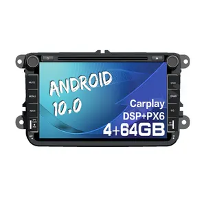 Android 10 için araba multimedya oynatıcı Volkswagen Golf Polo Tiguan Passat b7 b6 leon otomobil radyosu kaydedici GPS navigasyon başkanı ünitesi