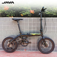 Java X3 Vélo vélo pliant 16 pouces portable en Alliage d'aluminium frein À Disque adulte Portable super léger Ville banlieue vélo tour
