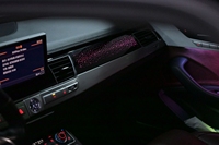 Lumière ambiante dynamique style ciel étoilé arc-en-ciel Piano Black pour Audi A8 (2011-2017)