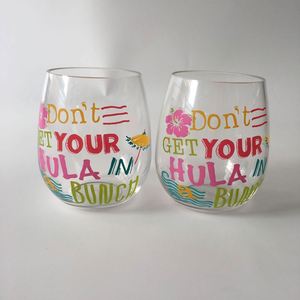 Gobelet à vin en acrylique incassable de 500 ml en forme d'œuf avec logo et motif personnalisés - Product Image 2