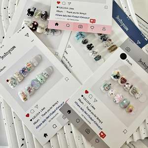 Modèle de cartes de fidélité imprimables Lash Nails Beauty Rewards-Card Merci pour vos cartes de commande pour l'insertion de la boîte - Product Image 5