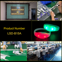 Bracelet LED clignotant portable, autonomie de 5 à 10 heures, en plastique, pour événements, soirées, festivals, sports, course nocturne, concerts