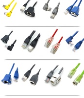 Câble Ethernet personnalisé Cat 5e Cat6 RJ45 mâle vers femelle avec fixation par vis sur panneau, câble d'extension réseau Ethernet LAN pour PC