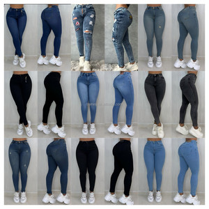 All'ingrosso moda classica Basic <span class=keywords><strong>Jeans</strong></span> Casual da <span class=keywords><strong>donna</strong></span> pantaloni a zampa di elefante <span class=keywords><strong>Jeans</strong></span> a vita alta misto consegna casuale - Product Image 3