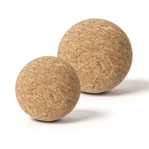 Organico naturale Eco Friendly rullo muscolare sughero 12.5cm palestra Yoga Set massaggiatore palla