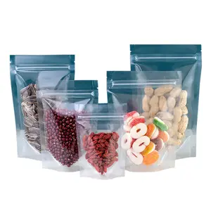 Resealable Transparent Clear Stand Up Pouch Plastic Packaging Mylar Bag for Dry Food/Nuts/Drinks/Snack