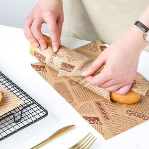 Eco-Friendly PE Coated Baking Paper for Hamburger <b>Noodle</b> Candy Snack Wrapping | Food Grade Greaseproof Custom Print Packaging - Product Image 1