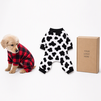 Pyjama intégral chaud en polaire pour chien, anti-salissures, quatre pattes, pour petits chiens, vêtements d'intérieur, du S au XL, vente en gros OEM ODM