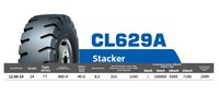 Pneu à profil biaisé CL629A pour transpalett, 12.00-24 IND-4, haute résistance à la charge et à l'usure