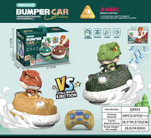 Voitures de combat télécommandées 2,4 GHz avec catapulte, dinosaures RC, jeu de voitures tamponneuses, câble USB, 4 canaux, jouet pour débutants intérieur-extérieur - Product Image 5