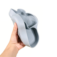 Ensemble repas bébé carré en silicone, assiette et bol avec ventouse puissante, qualité alimentaire sans BPA, écologique, vaisselle pour tout-petits, faible MOQ