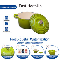 Ensemble de batterie de cuisine classique en fonte émaillée 2026 – Grand faitout à soupe et ragoût, cocotte, pot à sucre pour la cuisson
