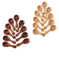 Nouvelles Cuillères en Bois de Bambou Tendance 2025 – Mini Cuillères à Condiments pour Sel, Miel, Crème Glacée, Thé/Café (10 ml) – Idéales pour les Fêtes